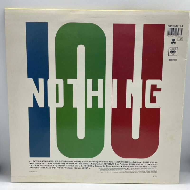 Bros - I Owe You Nothing (Over 18 Mix)