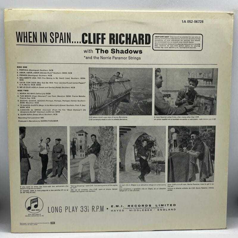 Cliff Richard &amp; The Shadows; The Norrie Paramor Strings - When In Spain
