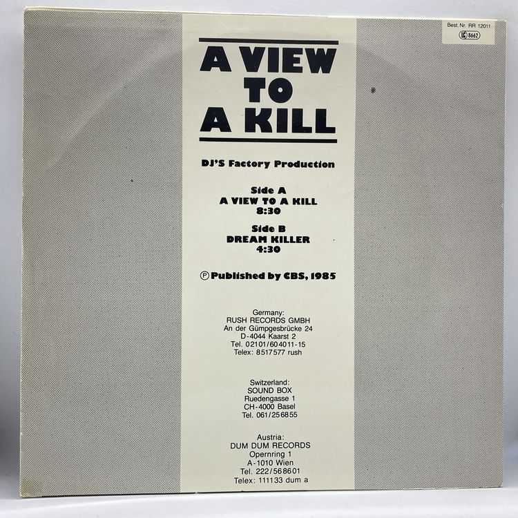 DJ's Factory - A View To A Kill