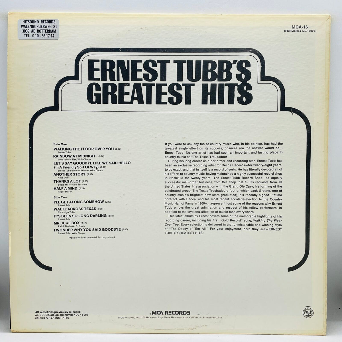 Ernest Tubb - Ernest Tubb's Greatest Hits