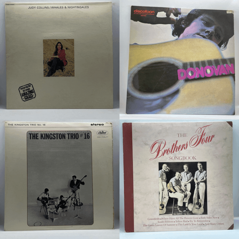 Folk muziek LP Pakket – 4 top Folk artiesten op vinyl