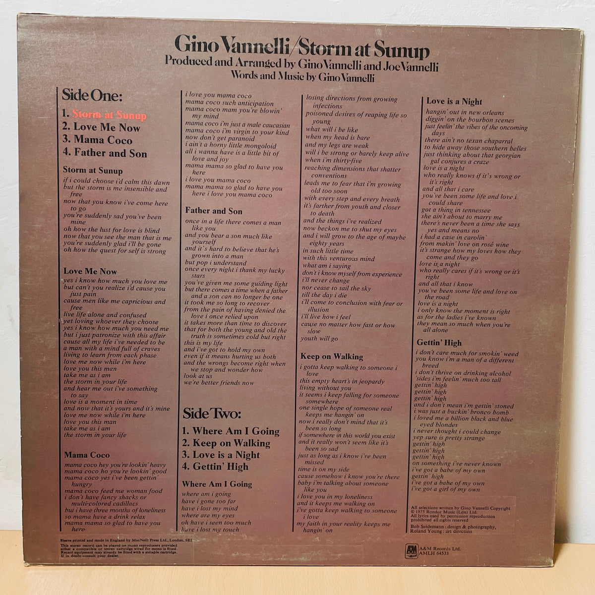 Gino Vannelli - Storm At Sunup