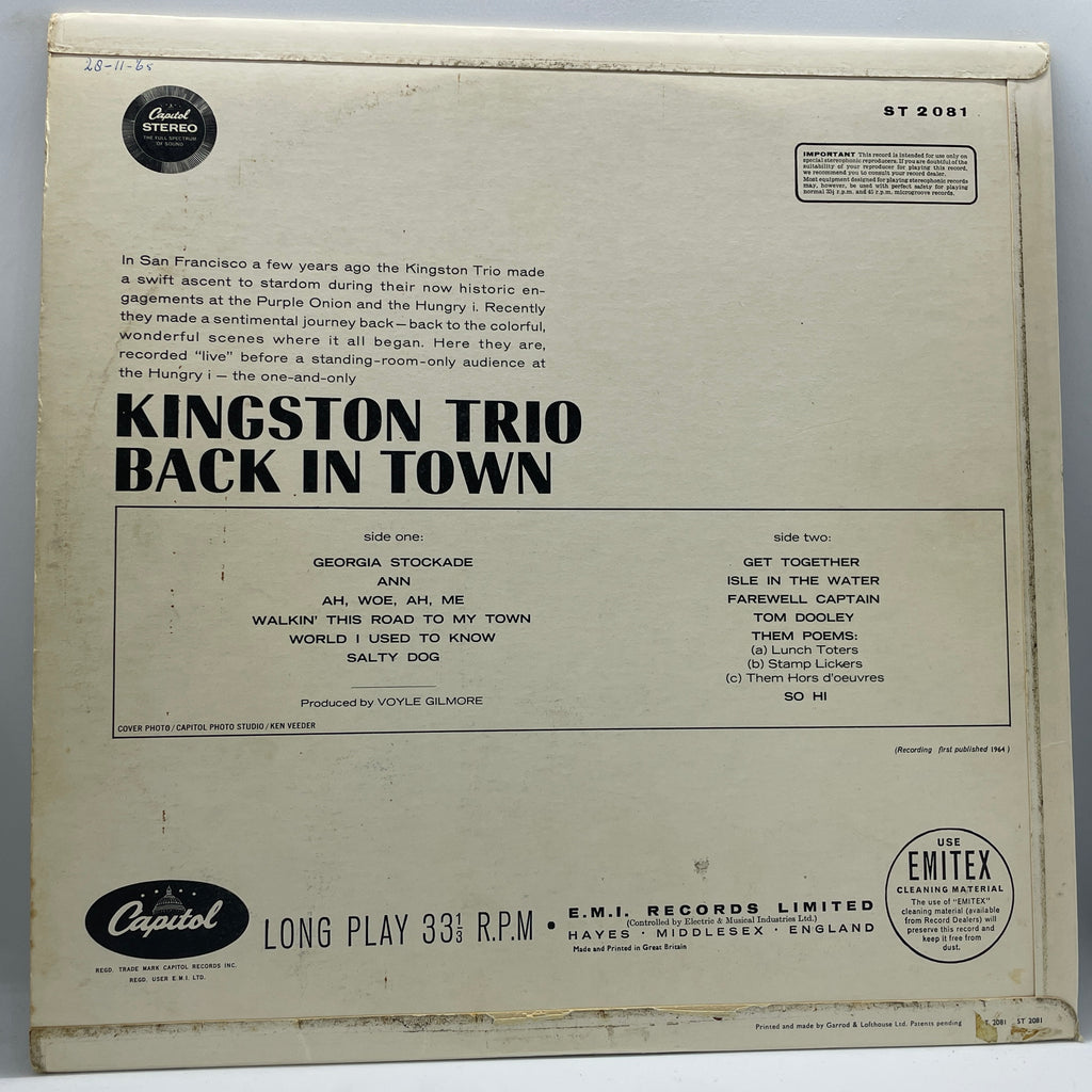 Kingston Trio - Back In Town