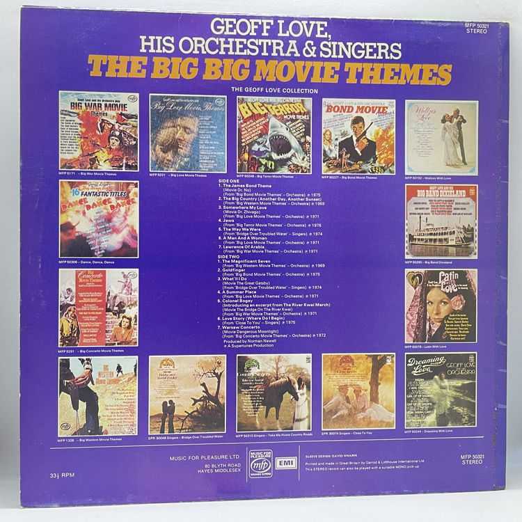 Geoff Love, His Orchestra & Singers - The Big Big Movie Themes