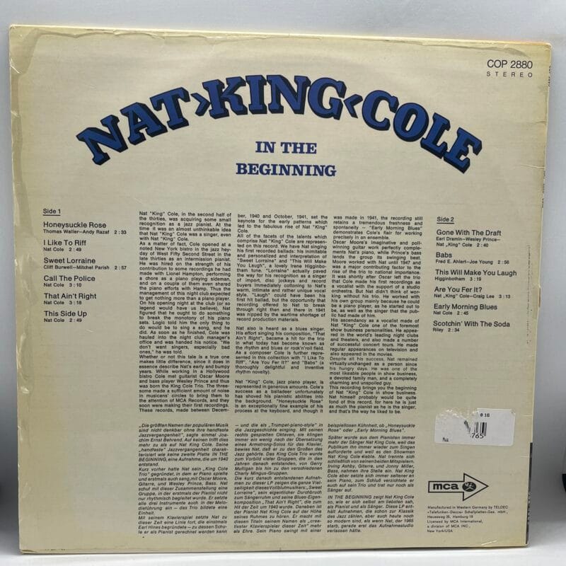 The Nat King Cole Trio - In The Beginning