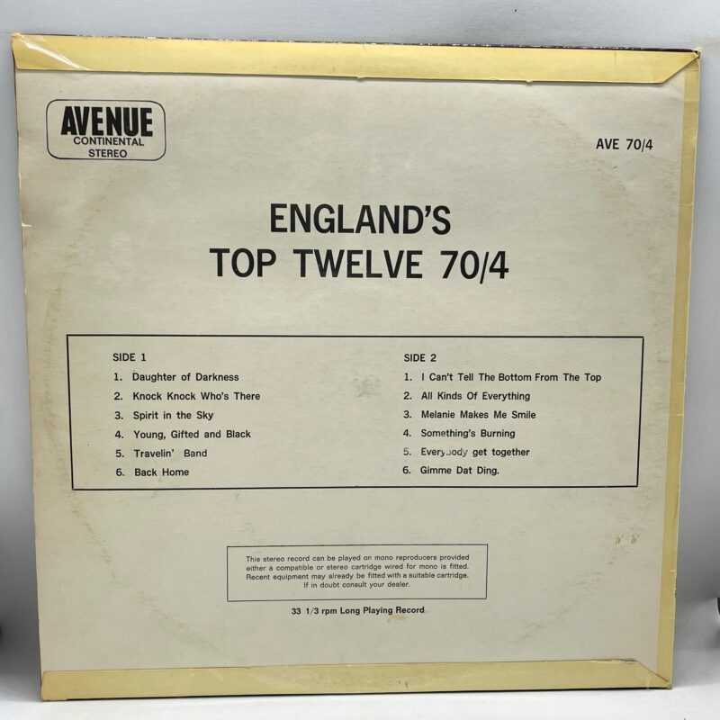 Various Artists - England's Top Twelve 70/4