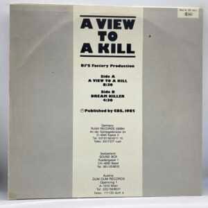 DJ's Factory-A View To A Kill (LP back cover)