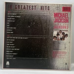 Michael Jackson-18 Greatest Hits (LP back cover)