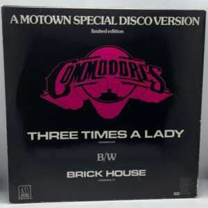 Commodores-Three Times A Lady / Brick House (LP back cover)